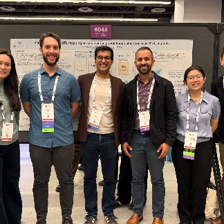 McCoy Lab members at Betty Huang's poster at ASHG 2026